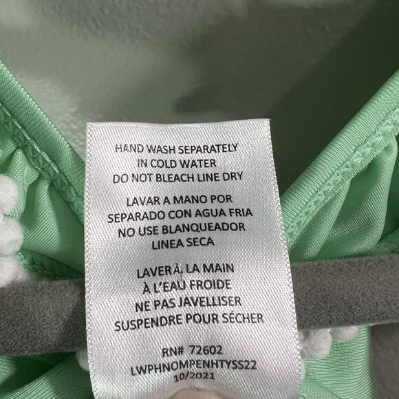 Floatimini Girls One Piece Swimsuit, pink w/ Berry Pattern&Green Trim, size 18M - Picture 4 of 4